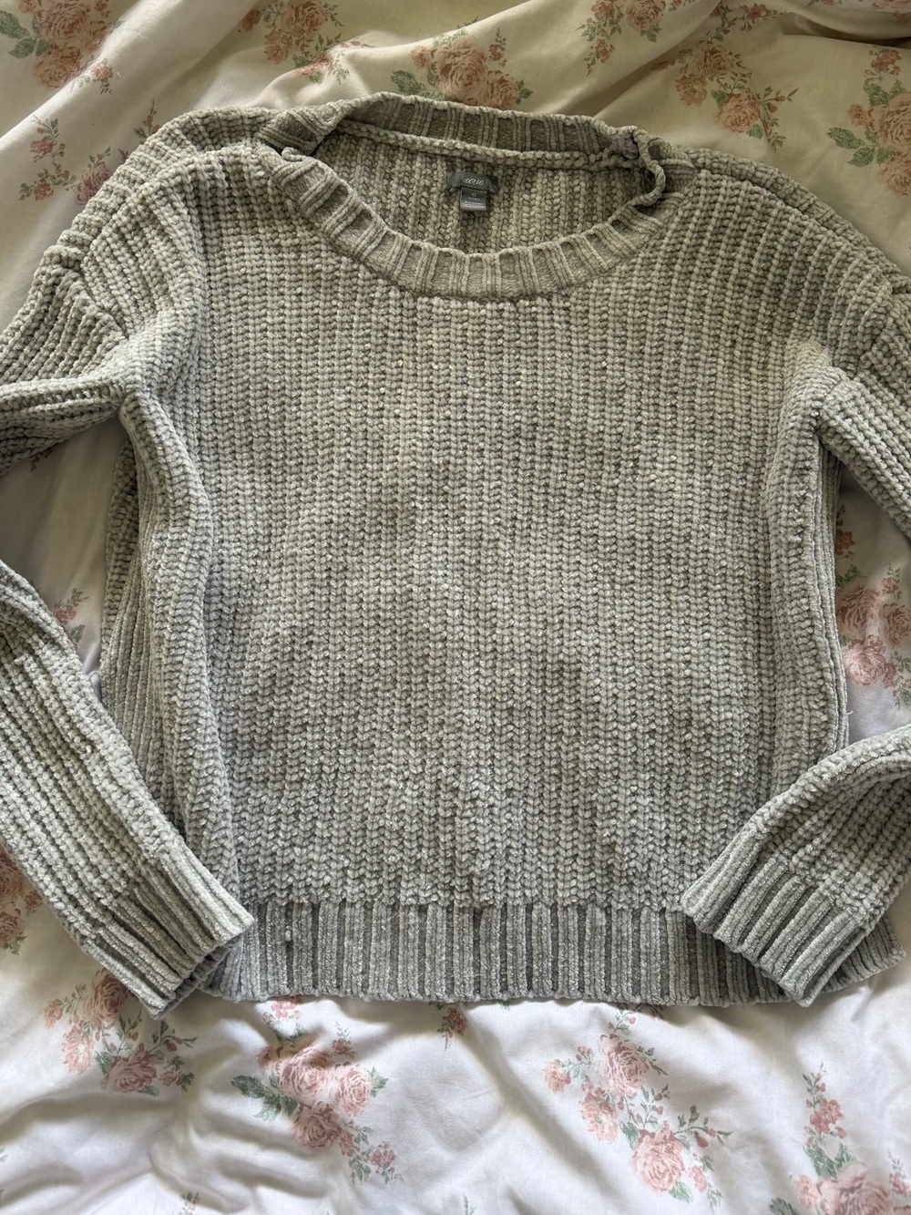 Aerie Cozy Knit Sweater - Light Gray